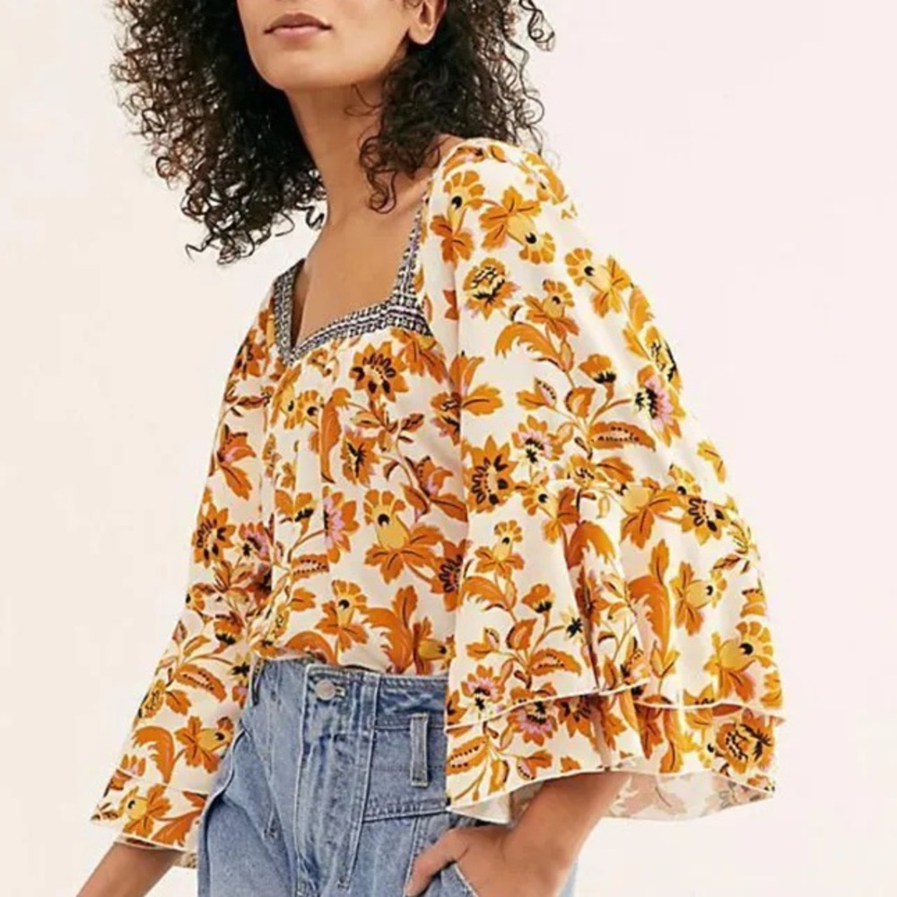 Free People Blooming Borders Bodysuit - Picture 1 of 7